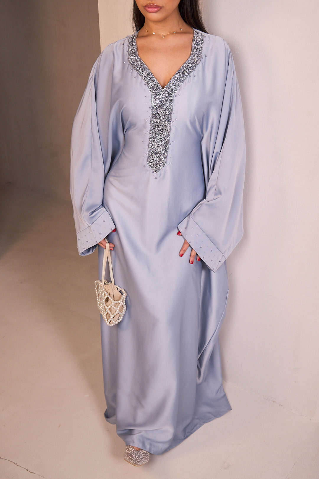 Special Abaya mit Perlen